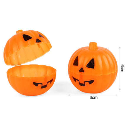 20/40Pcs Halloween Party Kids Gift Plastic Pumpkin Boxes with Glow in The Dark Bouncy Balls Trick or Treat Favors Goodie Fillers