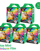 Fujifilm Instax Mini Pellicola Bordo Bianco/Pellicole a Colori 10-100 Fogli di Carta Fotografica per Fuji Instax Camera Mini 12/8/11/25/50/90/Link/Evo