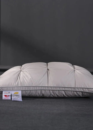 Soft Pillows White Goose Down Feather Pillows for Sleeping Neck Protection Bed Pillows with 100% Cotton Cover - Riparo82