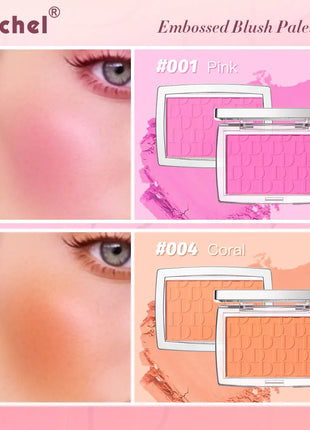 Matte Natural Cheek Tint Blush Palette Face Contouring Face Blusher Single Waterproof Matte Peach Rouge Contour Shadow Palette M - Riparo82