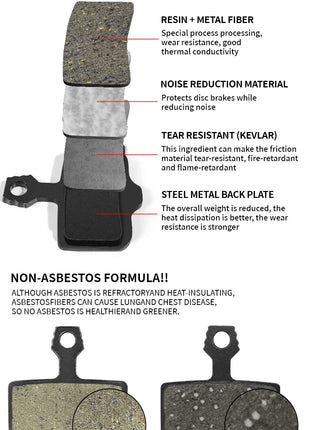 BUCKLOS Pastiglie freno a disco in resina per SRAM AVID Pastiglie freno idrauliche resistenti all'usura Pastiglie freno MTB per parti ciclistiche DB3 DB5 ELIXIR