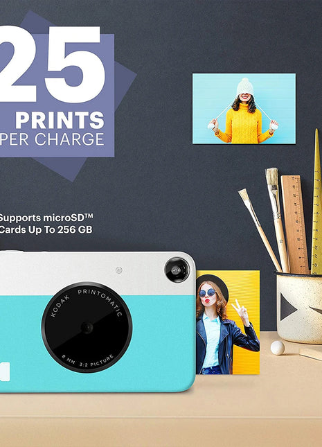 Nuovo KODAK ZINK Printomatic Digital Instant Printing Camera Stampa senza inchiostro Carta fotografica a colori Flash incorporato Carta opzionale