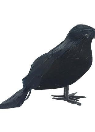 6PCS Black Feather Crow Halloween Props Mock Crow Spooky Feather Decoration Props Halloween Party Scary Animal Horror Props - Riparo82