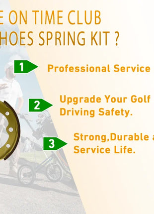 Ganascia freno (set di 4) per Club Car dal 1995 in poi DS e carrello da golf precedente OEM # 1018232 -01 101823201