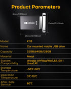 KODAK K113 Mini chiavetta USB USB3.2 Pen Memory Drive ad alta velocità 140 MB/s 16 GB 32 GB 64 GB 128 GB UDisk memoria portatile per PC per auto