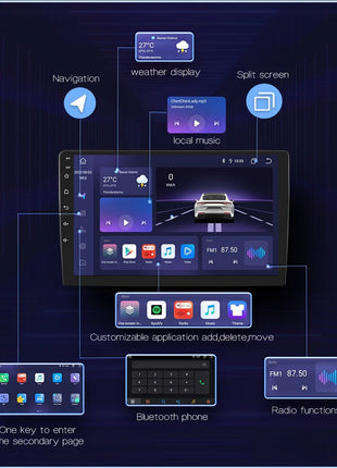 4G Universal 1 Din Car Multimedia Player 360 Rotatable Screen Autoradio Stereo Navi GPS WiFi Auto Radio Android Video Player Map - Riparo82