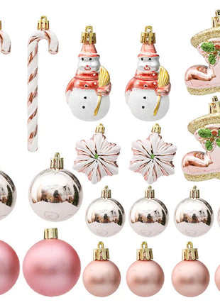 29/20 pezzi palline per albero di Natale ciondolo appeso bastoncino di zucchero pigna ornamento set decorazione della casa di Natale 2024 Navidad Capodanno - riparo82