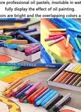 MUNGYO Artist Oil Pastel Set 12/25/50 Professional Painting Drawing Graffiti Art Crayons Washable Round Non Toxic Sticks