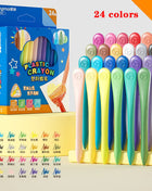 12/18/24/36 Colors Non-dirty Hand Plastic Crayons Washable and Erasable Color Crayons Children’s Painting School Office Supplies - Riparo82