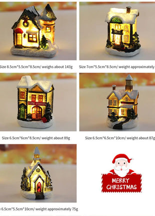 Christmas Light House Village decorazioni natalizie per la casa regali di Natale ornamenti natalizi capodanno 2024 Natale Navidad Noel