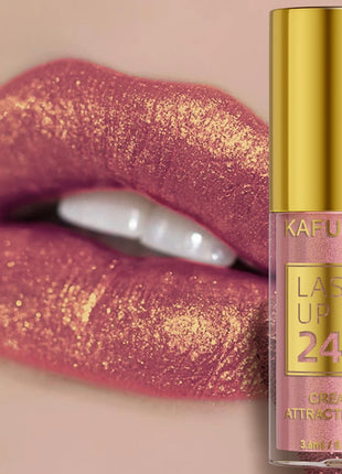 14 Colors Glitter Metallic Lip Glaze Shiny Long Lasting Lip Gloss Waterproof Liquid Lipstick Makeup Lip Oil Lip Tint Gifts for W - Riparo82