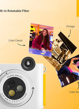 Stampante fotografica portatile originale Kodak Smile + Instant Camera con supporto per scheda TF con stampa senza inchiostro ZINK per fotocamera all-in-one