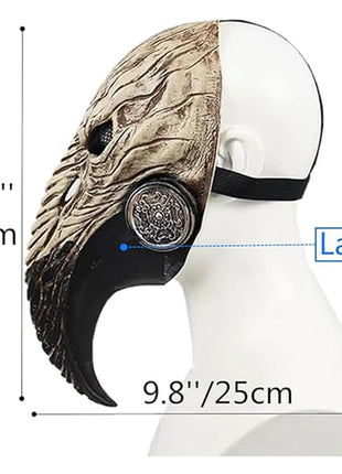 Gothic Black Death Plague Doctor Mask Halloween Party Cosplay Steampunk Bird Beak Mask Scary Costume Long Nose Crow Beak Masks - Riparo82
