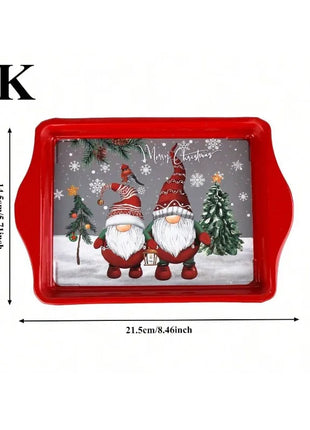 Piatti e vassoi per snack natalizi per dolcetti natalizi Piatti da portata durevoli e versatili per frutta, dessert, decorazioni per la cucina di casa - riparo82