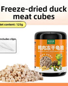 FKSC Turtle Food Mix - Freeze-Dried Shrimp/Mealworm/Fish & Chicken - Protein Rich Treat for Red-Ear Sliders & Aquatic Turtles - Riparo82