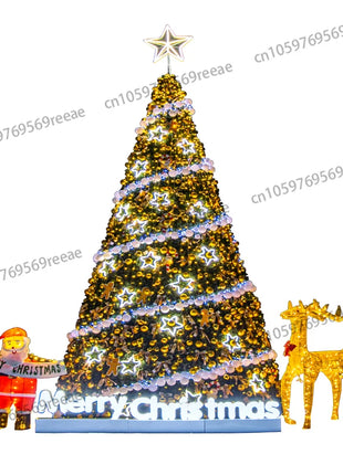 Grande albero di Natale illuminato per esterni 3/4/5/6/10 m cornice centro commerciale hotel decorazione natalizia quadrata
