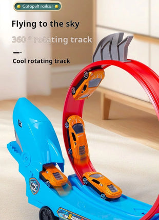 Dinosauro Pista Auto Scorrevole Ferrovia Giocattolo Squalo Binario Assemblato Fai da Te Bambini Giocano Veicoli Giocattoli Educativi per I Ragazzi Regalo - riparo82