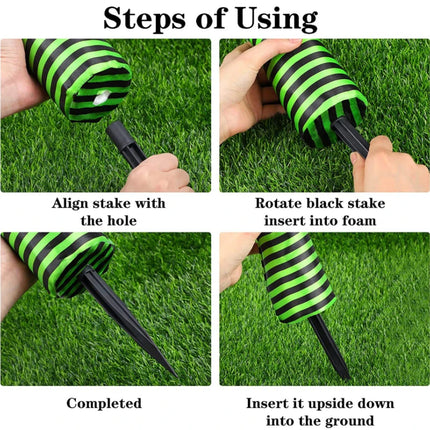 2pcs Halloween Evil Witch Legs Prosthetic Ornament Outdoor Yard Garden Patio Lawn Stake Halloween Party Decoration Props