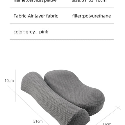 New Cervical Pillow, Memory Foam Contour Pillow, Bed Pillows for Side Sleeper Ergonomic Orthopedic Sleeping Pillow