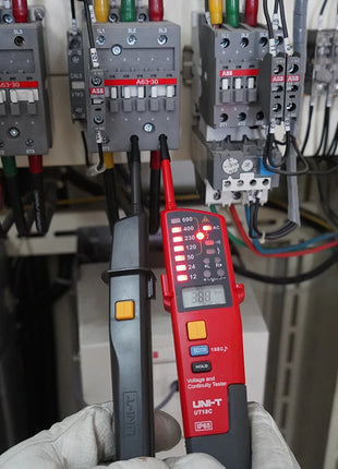 UNI-T Voltage Testers UT18C UT18D UT15C Phase Sequence Continuity Voltage Detector LCD Display Auto Range IP65 Waterproof Meter