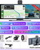 11.26 inch Dash Cam Car DVR 4K Camera Wireless Carplay Android Auto Touch Screen Dual Len Video Recorder Dashboard BT FM AUX GPS - Riparo82