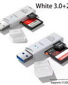 Lettore di schede USB 3.0 multifunzionale 2 in 1Micro SD TFMemoryCardReaderUSBFlashDrive Adattatore per schede per PC Accessori per laptop