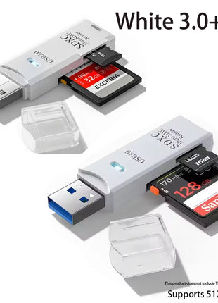 Lettore di schede USB 3.0 multifunzionale 2 in 1Micro SD TFMemoryCardReaderUSBFlashDrive Adattatore per schede per PC Accessori per laptop