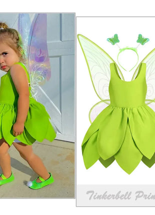 Costume Trilly Campanellino Carnevale 2026 - Abito Fata Verde Bambina