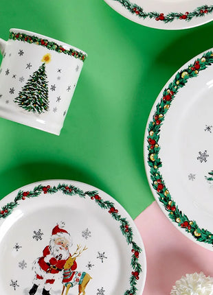 Creativo Natale Piatto in ceramica Stoviglie Ristorante di lusso Bistecca Piatti per pasta Casa Delizioso Piatto Piatto da zuppa Tazze squisite - riparo82