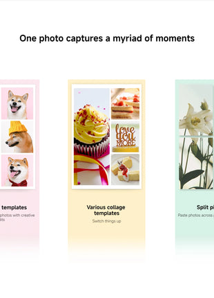 Stampante fotografica portatile Xiaomi 1S Stampa termica Bluetooth ZINK Tecnologia senza inchiostro App Xiaomi Stampa fotografica portatile wireless