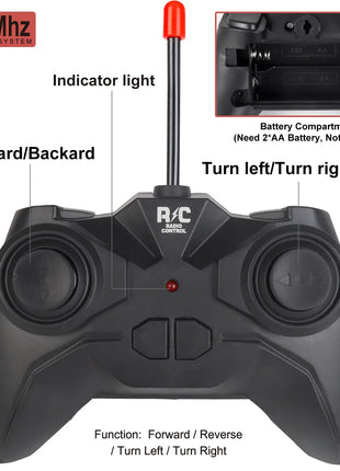 Auto telecomandata Jeep fuoristrada illuminata a LED Piccola proporzione Macchinina giocattolo per bambini non carica