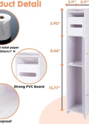 Mobili da Bagno, Colonna Portaoggetti Bianca, Mobiletto da Bagno, Bianco