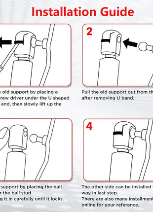 1PC 100N 300/350/380/400/450/500/550/600mm Universale Ammortizzatore A Gas Ascensore Supporto Cofano Auto Tronco Coperchio Supporto Ascensore Puntone RV di Ricambio