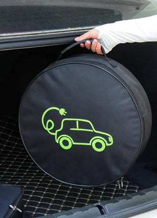 Fireproof EV Car Battery Jumper Cable Bag Electric Vehicles Rechargeable Guns Storage Organizer for Charging Cables Cords Hoses - Riparo82