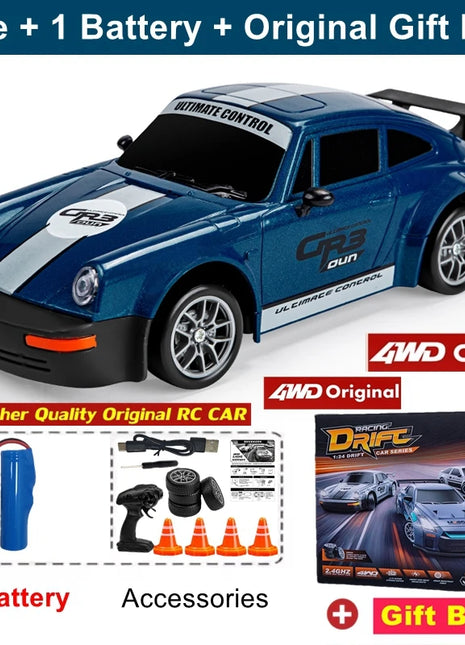 4WD RC Drift Car con luce a LED 2.4G Radio 20KM/h Auto da corsa telecomandate ad alta velocità Modello di veicolo Giocattolo regalo per Ragazzo Ragazza Kid