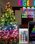 USB 5V Smart RGB-IC Fata Stringa di luci Luci di Natale Decorazioni Lampada Ghirlanda WS2812 APP Bluetooth e telecomando indirizzabile - riparo82
