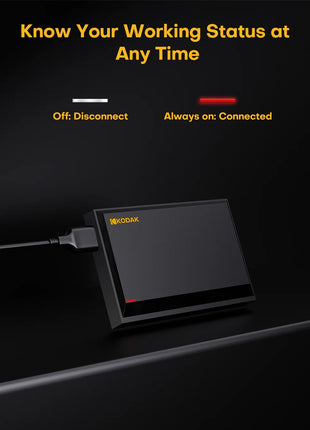 KODAK P190 Disco rigido esterno portatile da 2,5" 1TB/500GB USB 3.0 - Trasmissione veloce per PC, laptop, smartphone e archiviazione