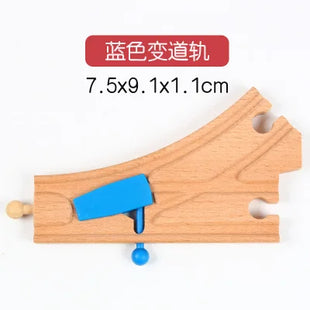 Nuova binario ferroviario in legno Tutti i tipi Biforcazione binario forcella Accessori per binari in legno di faggio adatti per binari in legno Thomos Giocattolo Regalo per bambini