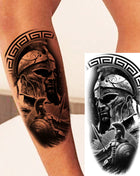 1 Sheet Full Arm Evil Witch Vampire Temporary Tattoos Sleeve Halloween Scary Skull Tatoo Waterproof Horrible Fake Tattoo Sticker - Riparo82