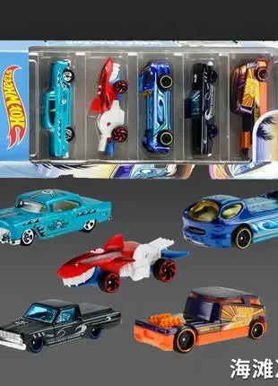 Hot Wheels Set 5 Auto Sportive 1:64 - Pack Modellini Metallo Pista