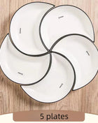 Set di stoviglie in ceramica per riunione da 5 pezzi Piatto caldo a forma di luna Combinazione flessibile di piatti in base al consumo alimentare - riparo82