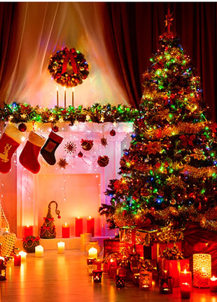 Luce natalizia per esterni Ghirlanda di Capodanno Lampada 100m 20m Scintillio LED String Vacanza Matrimonio Luci decorative adornos de navidad