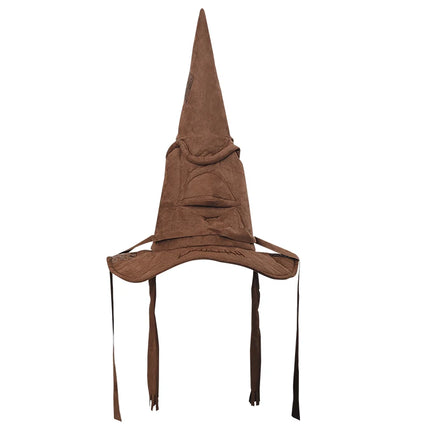 Anime Movies Witch Wizard Hat Potters Sorting Hat Leather Halloween Party Props Dress Up Hat Men Cosplay Costume Accessories
