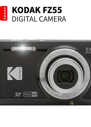 KODAK PIXPRO FZ55-RD Fotocamera digitale da 16 MP Zoom ottico 5X 28 mm Grandangolo 1080P Video Full HD Telecamera per vlogging LCD da 2,7"