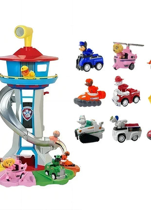 Paw Patrol Set di giocattoli Cartoon Anime Figure Patrol Canine Chase Skye Rimbalzo Bicicletta Decorazione della casa Regali di compleanno di Natale per bambini - riparo82