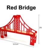 Tutti i tipi di binari del treno in legno Accessori Binari ferroviari in legno di faggio Ponte in legno Tunnel adatto per binari in legno Giocattoli per bambini - riparo82