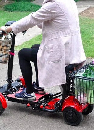 Scooter Mobilità 4 Ruote 500W Doppio Motore 36V - Pieghevole Anziani 3 Velocità - riparo82