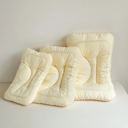 Comfortable Low Pillows for Parent and Child, Pure Cotton and Bean Velvet, Kids Adult Sleeping Pillows, 30x50 cm, 40x60, 48x74cm
