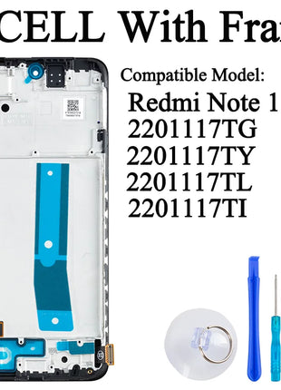 2201117 TG 2201117 SG Premium Lcd per Xiaomi Redmi Note 11 Display Touch Screen Digitizer Pannello di montaggio per Redmi Note 11S LCD - riparo82