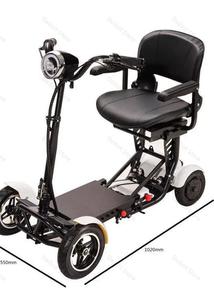 4 Wheel Folding Electric Scooter For Disabled Double Motor 250W 36V Foldable Travel Mobility Scooter Adult With Reverse - Riparo82